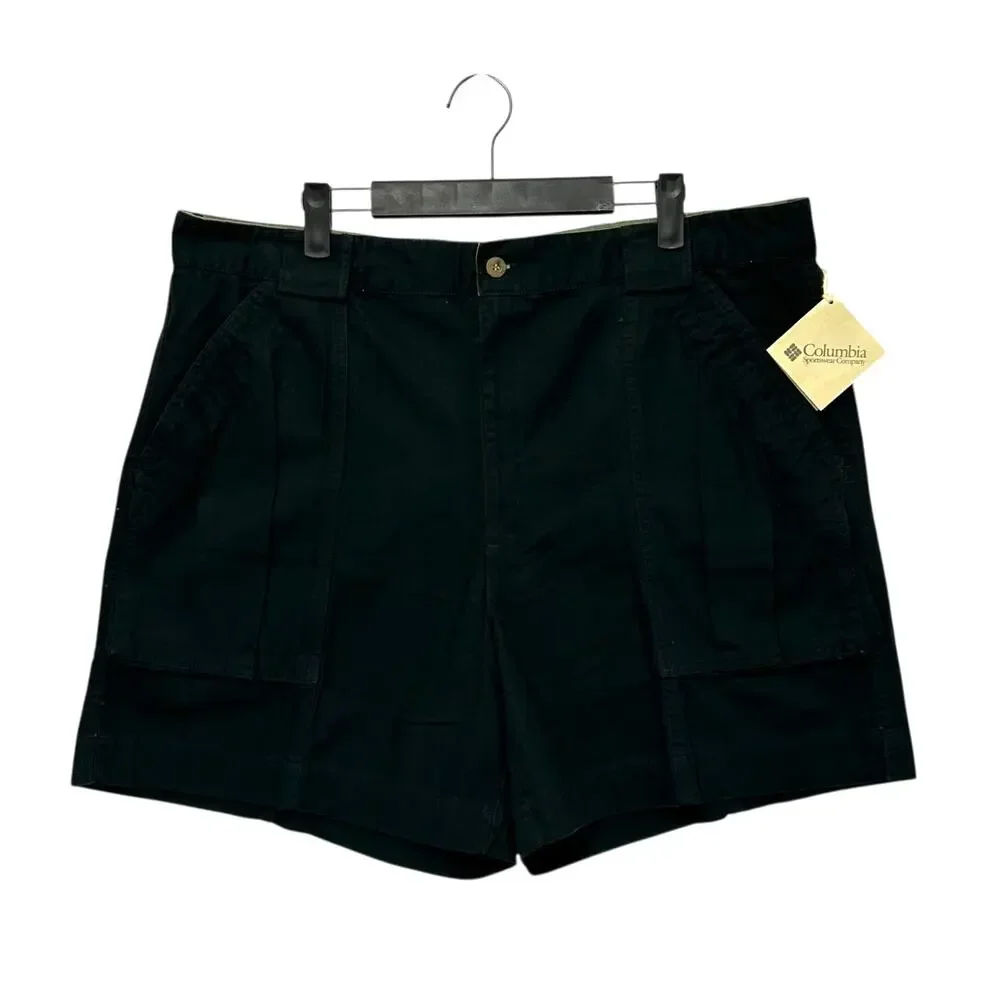 Columbia Grand Canary Short NWT Men's Sz 40 Black Pleats Chino Casual Chic